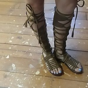 Free people knee high sandals
